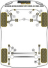 Front Tie Bar Bush Powerflex Polyurethane Bush Black Series Alfa Romeo Alfasud inc Sprint (1971-1989), 33 (1983-1995) PFF1-101BLK