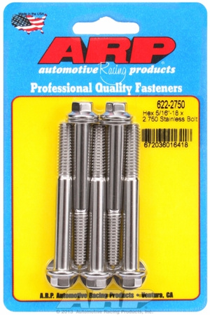 ARP "5/16""-18 x 2.750 hex SS bolts"
