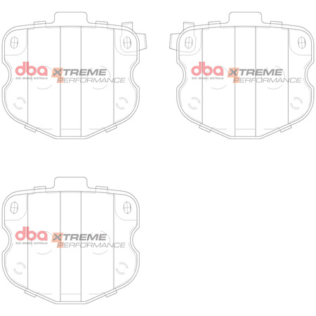DBA fékbetétek Xtreme Performance hátsó fékbetétek (Hawk HB532x.570) - DB15029XP