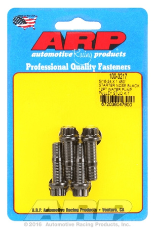 ARP 5/16-24x1.450 starter nose black 12pt WP pulley stud kit