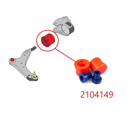 Rear front wishbone bush (cartridge) - MPBS: 2104149 Ford Mondeo IV, Volvo V70 III 2007 – 2016