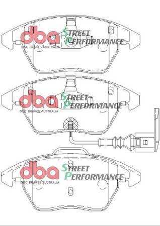 DBA fékbetétek Street Performance első fékbetétek ECE R90 certified Hawk HB543x.760 - DB1849SP AUDI A1 8X A3 8P Cabriolet quattro Q3 8U TT 8J SEAT Alhambra 7N Altea Freetrack Ibiza 6J 6P Leon 1P Toledo SKODA Fabia 5J NJ Octavia 1Z Rapid Spaceback Superb