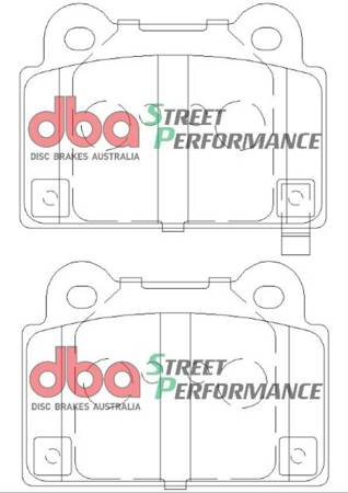 DBA fékbetétek Street Performance hátsó fékbetétek ECE R90 certified Hawk HB615x.535 - DB2215SP MITSUBISHI Lancer Evo 10