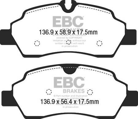 DPX2222 -EBC Brakes ULTIMAX2 sorozatú fékbetét készlet