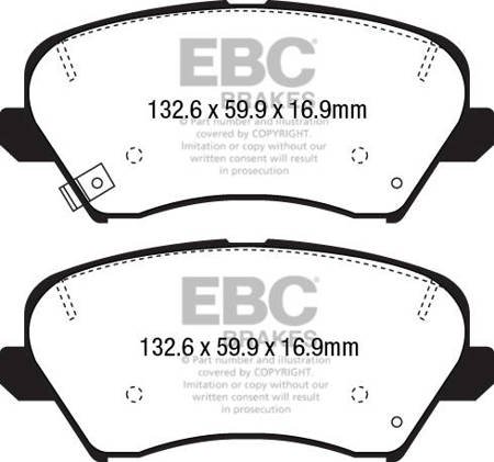 DPX2232 -EBC Brakes ULTIMAX2 sorozatú fékbetét készlet