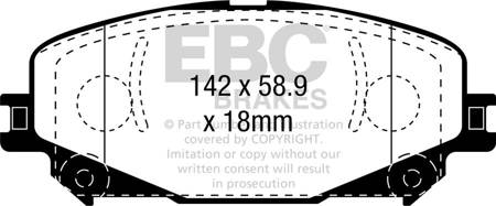 DPX2382 -EBC Brakes ULTIMAX2 sorozatú fékbetét készlet