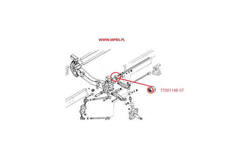 Első felső lengőkar persely 37 mm - MPBS: 77001148-57 Iveco Daily III, IV, V,