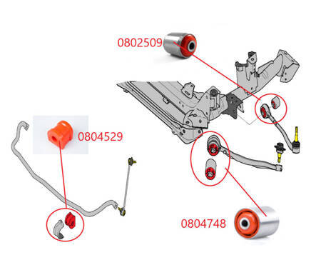 Első stabilizátor persely - MPBS COMFORT SOROZAT: 0804529 BMW X3 E83