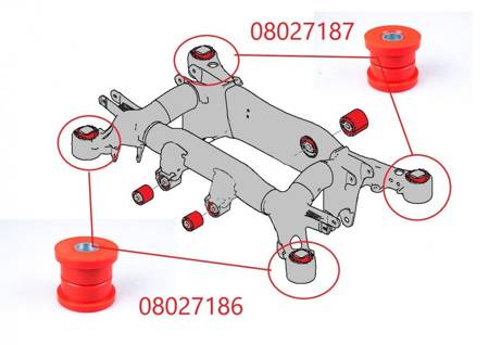 MPBS hátsó kocsi perselykészlet: 0802796 BMW 5 E60 / E61, 6 E63 E64,