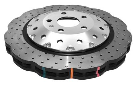 DBA disc brake 5000 series - Cross Drilled/Dimpled front - DBA52844WSLVXD AUDI RS3 8V 8Y