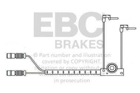 EFA112 - Stabdžių kaladėlių susidėvėjimo jutiklis EBC Brakes