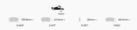 Ferodo Racing DS1.11 priekinės stabdžių kaladėlės FRP3024W FERRARI 360 SKODA Fabia