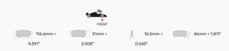 Ferodo Racing DS2500 priekinės stabdžių kaladėlės FCP1392H TOYOTA CELICA ZZT23 MR2 III W3 Prius Yaris Yaris Verso Verso