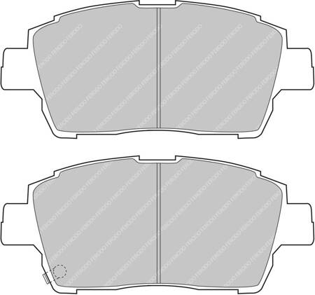 Ferodo Racing DS2500 priekinės stabdžių kaladėlės FCP1392H TOYOTA CELICA ZZT23 MR2 III W3 Prius Yaris Yaris Verso Verso