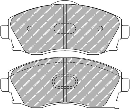 Ferodo Racing DS2500 priekinės stabdžių kaladėlės FCP1424H OPEL COMBO Box Body / Estate CORSA C F08 F68 MERIVA Tigra Twin Top VAUXHALL Mk II C Estate F25 W5L F08 CORSAVAN C Top