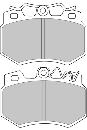 Ferodo Racing DS2500 priekinės stabdžių kaladėlės FCP434H CITROEN AX C15 Visa ZX PEUGEOT 106 205 305 309 309 10C 10A 3C 3A 