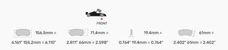 Ferodo Racing DSUNO priekinės stabdžių kaladėlės FCP1641Z AUDI A1 A3 TT CITROEN C4 Picasso PEUGEOT 207 208 PORSCHE Panamera SEAT Altea Ibiza Leon Toledo III SKODA Fabia III Octavia Scout Superb Yeti VOLKSWAGEN Caddy IV Maxi Golf 5 Jetta PASSAT Polo