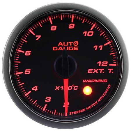 Gauge dujų temperatūros EGT Auto Gauge – DŪMŲ ĮSPĖJIMAS