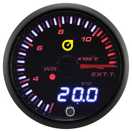 Gauge dujų temperatūros EGT Auto Gauge – ĮSPĖJIMO LED