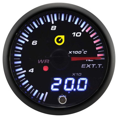 Gauge dujų temperatūros EGT Auto Gauge – ĮSPĖJIMO LED