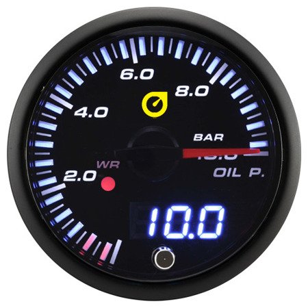 Indikatorius Auto Gauge alyvos slėgis - ĮSPĖJIMO LED