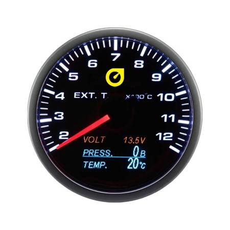 Išmetamųjų dujų temperatūros Gauge EGT Auto Gauge 4 IN 1 60mm