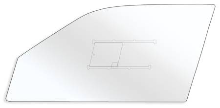 Priekinių durų stiklas iš polikarbonato Opel Kadett C GT/E + slider 