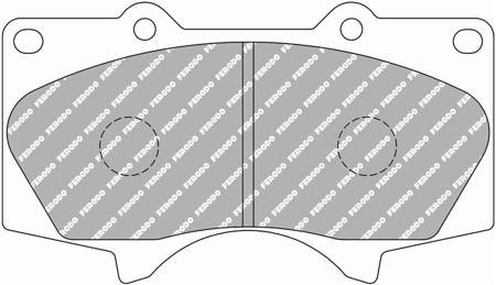 Stabdžių kaladėlės priekyje Ferodo Racing DS2500 TOYOTA FORTUNER (TGN6_, KUN6_, GGN6_, TGN5_, LAN5_, KUN5_, GGN5_) - FCP1698H