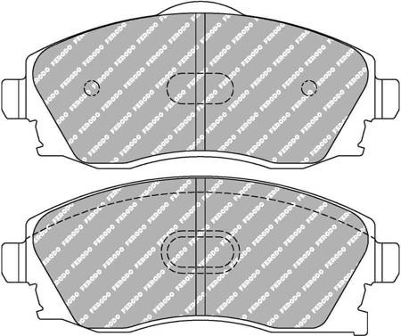 Stabdžių kaladėlės priekyje Ferodo Racing DS2500 VAUXHALL CORSA Mk II (C) (W5L, F08) - FCP1424H