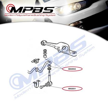 Tuleja łącznika stabilizatora przedniego - MPBS: 6602031 Volvo 960, I, S90 / V90,