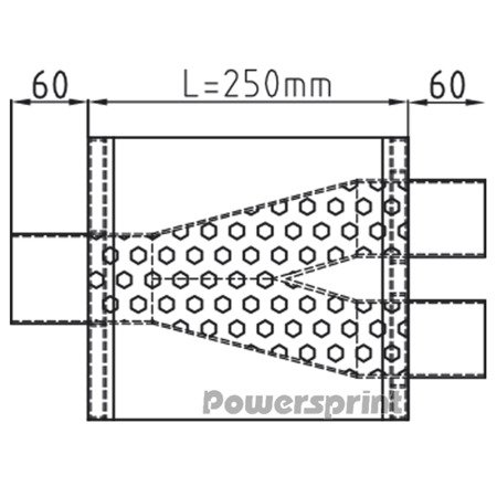 Universalus ovalus Y Powersprint Short Box duslintuvas