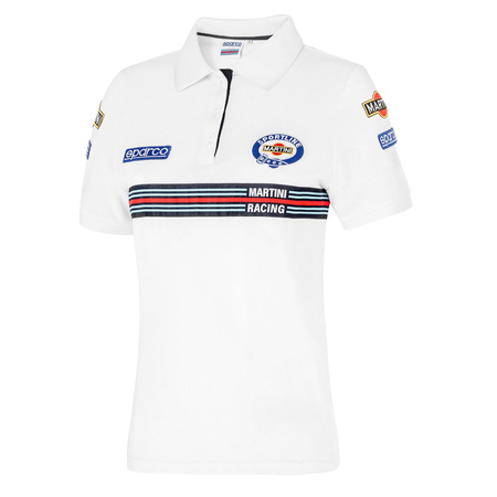 Damska haftowana koszulka polo Sparco Martini Racing