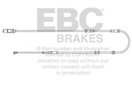 EFA129 - Czujnik zużycia klocków hamulcowych EBC Brakes