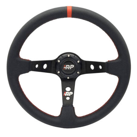 Kierownica sportowa skórzana 350/90 IRP + Naba Quick Release IRP typu Ball