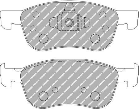 Klock hamulcowe Ferodo Racing DS1.11 przednie FCP4816W FORD Fiesta Fiesta 7 