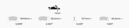 Klock hamulcowe Ferodo Racing DS1.11 przednie FCP765W DODGE Avenger Stealth MITSUBISHI 3000 GT GTO Galant L200 Lancer Montero Montero Sport Outlander Pajero Pajero Shogun Shogun Sigma