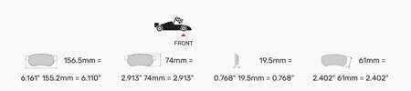 Klock hamulcowe Ferodo Racing DS2500 przednie FCP1068H OPEL ASTRA G Calibra Vectra B ZAFIRA A F75 SAAB 9-3 YS3D 9-5 YS3E 900 900 II Convertible Coupe VAUXHALL Mk IV G Hatchback Cavalier Vectra,