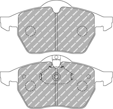 Klock hamulcowe Ferodo Racing DS2500 przednie FCP1068H OPEL ASTRA G Calibra Vectra B ZAFIRA A F75 SAAB 9-3 YS3D 9-5 YS3E 900 900 II Convertible Coupe VAUXHALL Mk IV G Hatchback Cavalier Vectra,