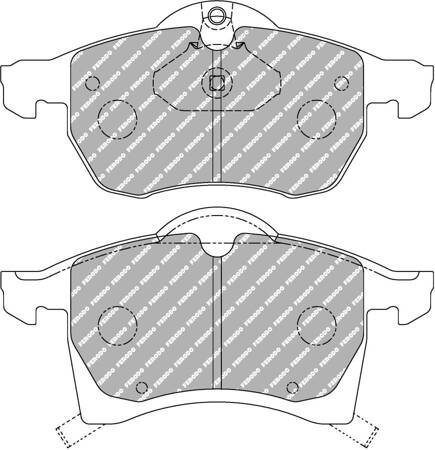 Klock hamulcowe Ferodo Racing DS2500 przednie FCP1295H CHEVROLET Astra Hatchback Saloon Corsa Estate ASTRA G Box F70 Convertible F67 Saloon F69 ZAFIRA A F75 B Van VAUXHALL Mk IV G G Convertible ASTRAVAN I A F75 F75 