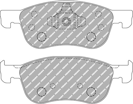 Klock hamulcowe Ferodo Racing DS2500 przednie FCP4816H FORD Fiesta Fiesta 7 