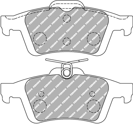 Klock hamulcowe Ferodo Racing DS2500 tylne FCP1931H CADILLAC BLS FORD C-MAX C-MAX II FOCUS II DA Focus Convertible GRAND JAGUAR XF XK Convertible MAZDA 3 5 PONTIAC Solstice RENAULT Laguna SAAB 9-3 Estate 9-3X VOLVO C30 C70 S40 V50 