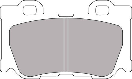 Klock hamulcowe Ferodo Racing DS2500 tylne FCP4173H INFINITI FX NISSAN 370 Z