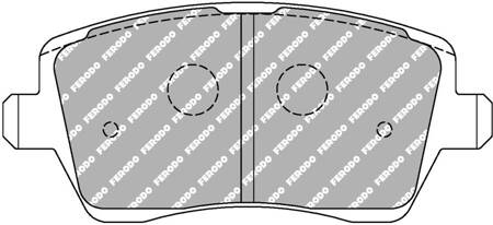 Klock hamulcowe Ferodo Racing DS3000 przednie FCP1617R NISSAN Micra RENAULT Clio III CLIO IV Grandtour Modus SUZUKI Swift III