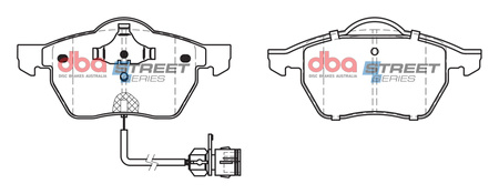 Klocki hamulcowe przednie DBA Brake Pads Street Series Ceramic - DB1404SS