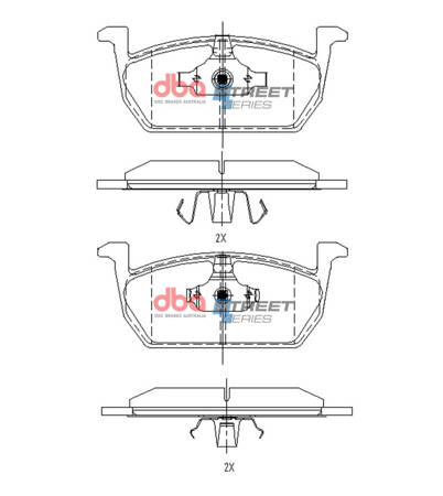 Klocki hamulcowe przednie DBA Brake Pads Street Series - DB15168SS