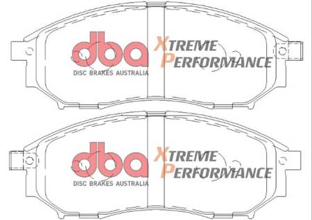 Klocki hamulcowe przednie DBA Brake Pads Xtreme Performance ECE R90 certified Hawk HB387x.547 - DB1696XP INFINITI EX30D EX37 FX35 FX45 G37 M30D M35h M37 Q70 Hybrid QX50 QX70 NISSAN Aust NZ Murano Z50 Z51 Navara D40 Pathfinder Qashqai +2 Skyline V35 V35