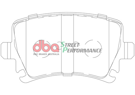 Klocki hamulcowe tylne DBA Brake Pads Street Performance Hawk HB544x.628 - DB1865SP AUDI A3 8P Cabriolet quattro A4 B7 Convertible A6 C6 allroad Avant RS3 S3 TT 8J TTRS Plus TTS SEAT Altea Freetrack Exeo Leon 1P 5F SKODA Octavia 1Z 5E Superb 3T Yeti