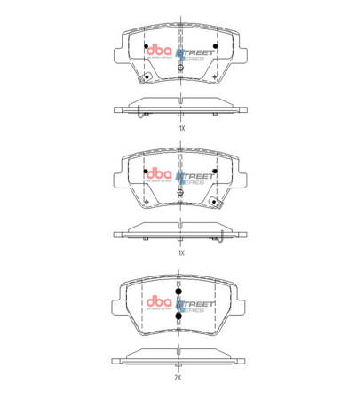 Klocki hamulcowe tylne DBA Brake Pads Street Series - DB15142SS