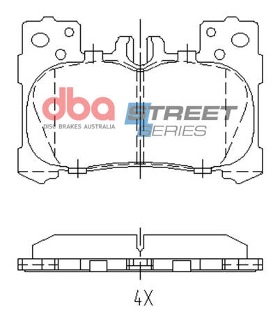 Klocki hamulcowe tylne DBA Brake Pads Street Series - DB15151SS