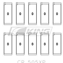 Panewki korbowodowe King Racing AUDI ABB, ABM, ADP, PP, RN - CR 505XP STDX